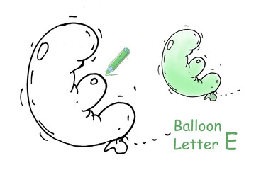 balloon letter, cartoon letter, hand drawn, preschool, funny shape, playful letter, letter A, school material, nursery art, learning alphabet, children letter, cute font, child education, alphabet 