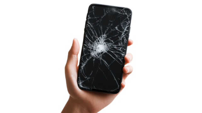 female hand holding black leather purse