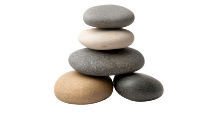 stones on white background
