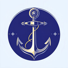 vector coptic anchor icon isolated on white background