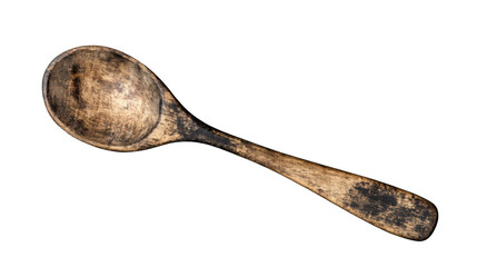 wooden spoon isolated on white background