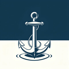 vector coptic anchor icon isolated on white background