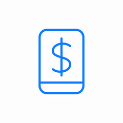 mobile online banking icon sign vector