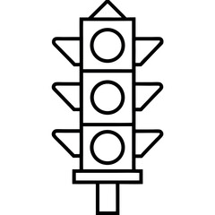 Different style traffic light icon 