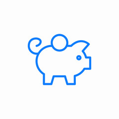 piggy bank icon sign vector