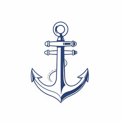 vector coptic anchor icon isolated on white background