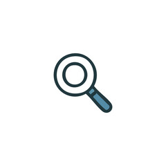 vector illustration of elements with search symbols