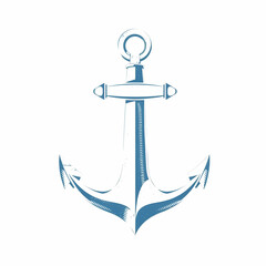 vector coptic anchor icon isolated on white background