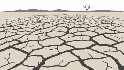 dry cracked earth