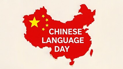 Chinese Language Day Design with Map Graphic
