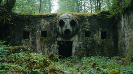 Enigmatic Ruins: A Forgotten Fortress Overgrown by Nature's Embrace