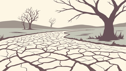dry cracked earth