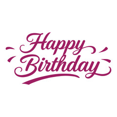 Happy Birthday Typography vector art