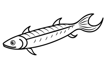 Graceful Oarfish Illustration