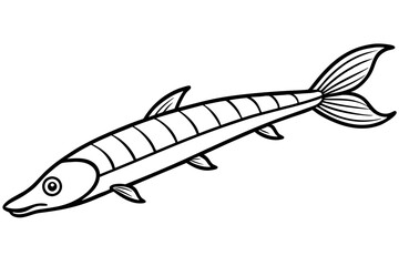 Graceful Oarfish Illustration
