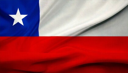 Chilean flag background with waving texture