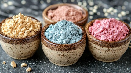Colorful Clay Masks in Bowls: Beauty, Wellness, and Natural Ingredients
