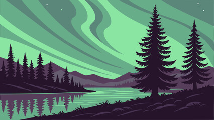 Obraz premium winter forest landscape