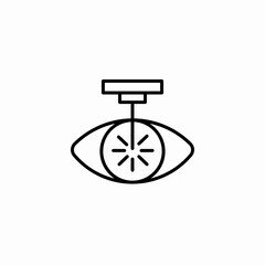 eye laser icon sign vector