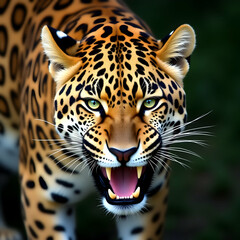 Obraz premium Intense Gaze of a Leopard