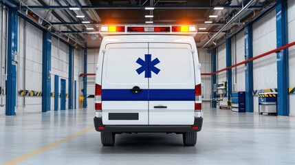 Virtual assistant in ambulance guiding paramedic to correct supply drawer using voice command and real-time item locator interface., copy space for text - Accurate Real-time