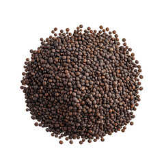 Naklejka premium Black Mustard Seeds PNG Cutout for Food and Cooking Projects