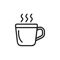 Simple Hot Coffee Cup Icon Vector Illustration Graphic Design Element