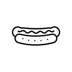 Hotdog Illustration Vector Graphic Culinary Icon Design Fast Food Concept