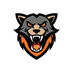 Fototapeta premium lion head gaming logo esport