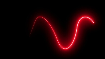 A glowing neon curved line icon, radiating in electric blue or pink. Smooth, flowing design evokes motion, flexibility, or connection—ideal for modern or artistic interfaces.