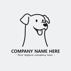 Dog illustration black and white for logo company vector image
