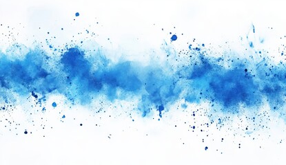 Abstract watercolor blue splatter