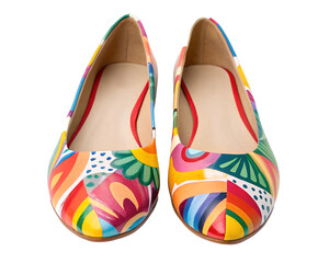 Fototapeta premium Artistic Multicolored Flats Featuring Abstract Painted Design