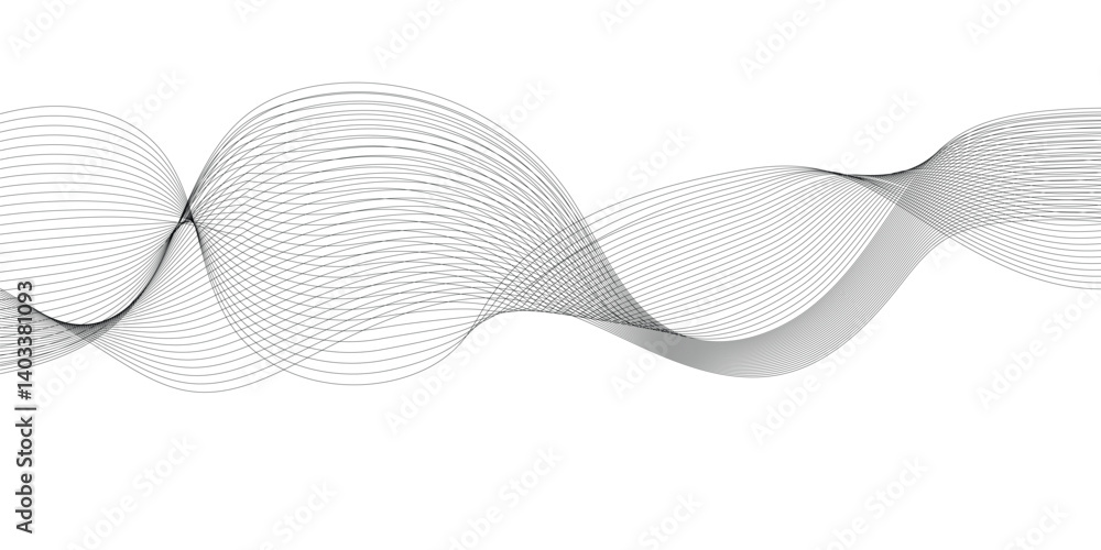 Poster abstract background with business and technology wave line. thin line wavy abstract vector backgroun