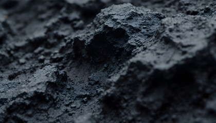 Dark Grey Textured Surface: Abstract Close-Up of Rough, Uneven Terrain