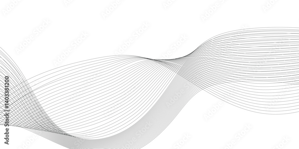 Poster abstract background with business and technology wave line. thin line wavy abstract vector backgroun