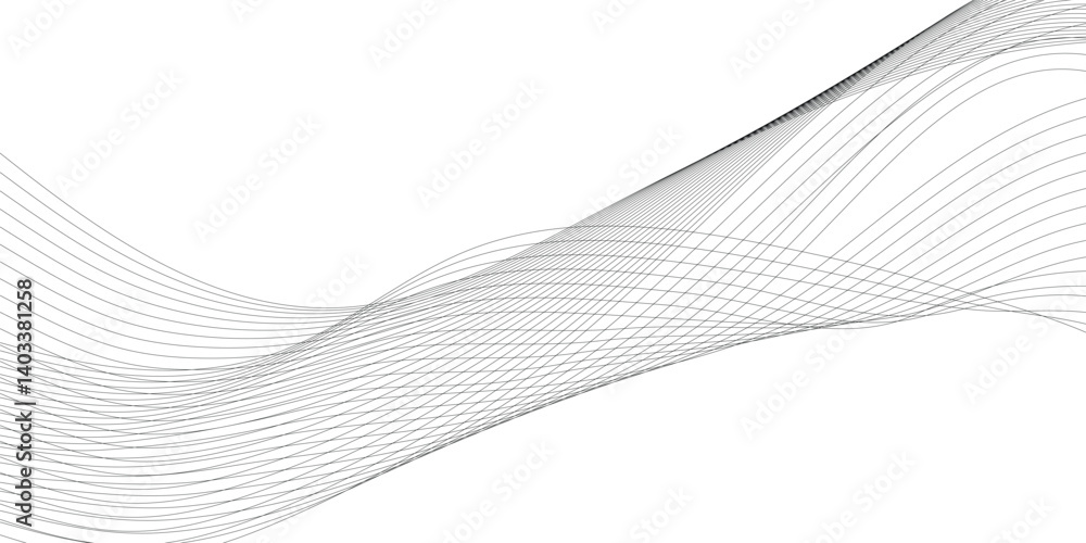 Poster abstract background with business and technology wave line. thin line wavy abstract vector backgroun
