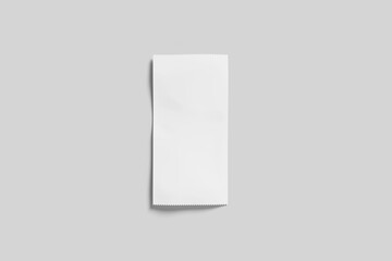 Blank Paper Receipt Mockup, 3D Rendering