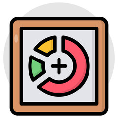 Obraz premium Conceptual flat design icon of add chart 