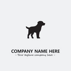 Dog illustration black and white for logo company vector image
