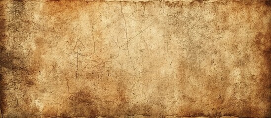 Obraz premium Yellow-brown wrinkled parchment paper with creases and worn edges, even studio lighting highlighting aged texture and vintage simplicity.