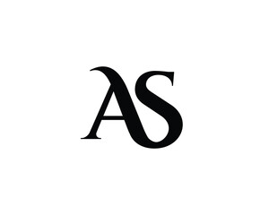 AS logo design vector template. AS