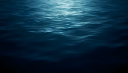 Naklejka premium Deep Ocean Serenity: A Nocturnal Aquatic Vista