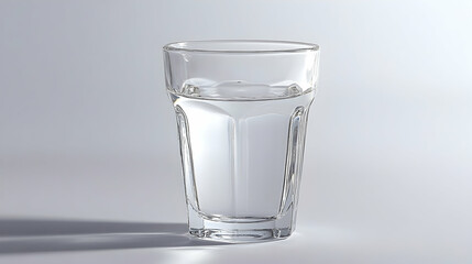 Clear glass of water on a smooth surface with soft lighting, creating a serene atmosphere