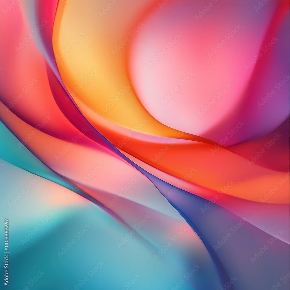 Poster abstract colorful fluid dynamic design