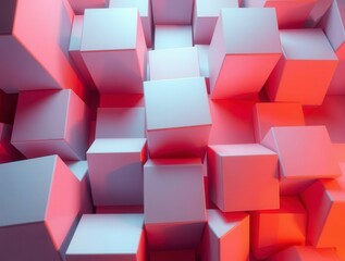 Obraz premium Abstract geometric cubes block shape graphic pattern background