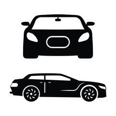 Modern transport fast car icon simple design