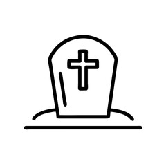 Fototapeta premium Easter icon: empty tomb with cross symbol 