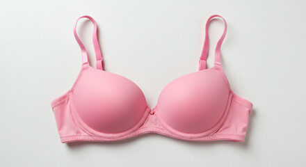 Delicately Designed Pink Lace Bra with Adjustable Straps