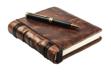 Luxurious Leather Journal Pen Capture Thoughts Dreams Stories in Rich Brown Vintage Style